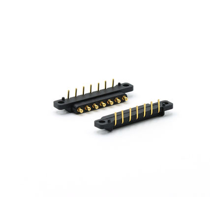 Right Angle Pogo Pins Connector 7pin Spring Loaded Connectors 12V For Charging Equipment