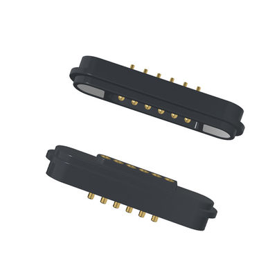 6 Position Magnet Spring-Loaded Pogo Pin Connector  Electric Magnetic Power Connector