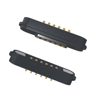 6 Position Magnet Spring-Loaded Pogo Pin Connector  Electric Magnetic Power Connector